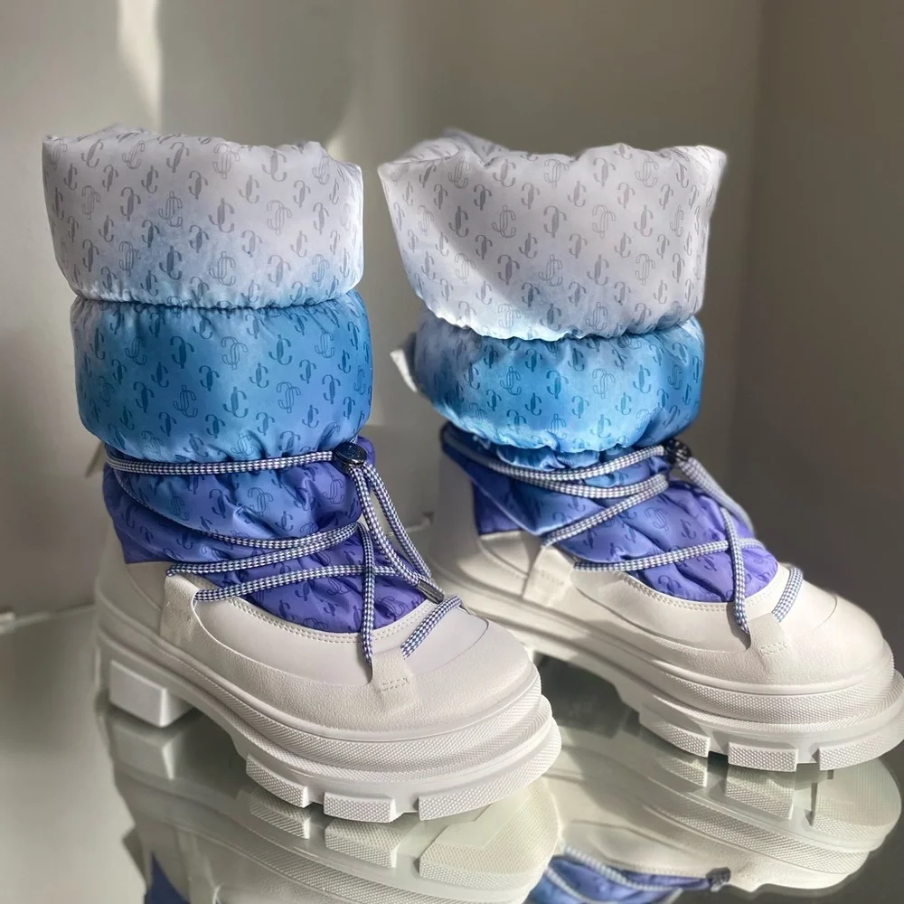 New JIMMY CHOO Yeda monogram padded snow boots $1,295 37